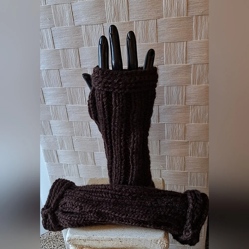 NWT Luxury Cashmere Blend Artisanal Fingerless Mittens